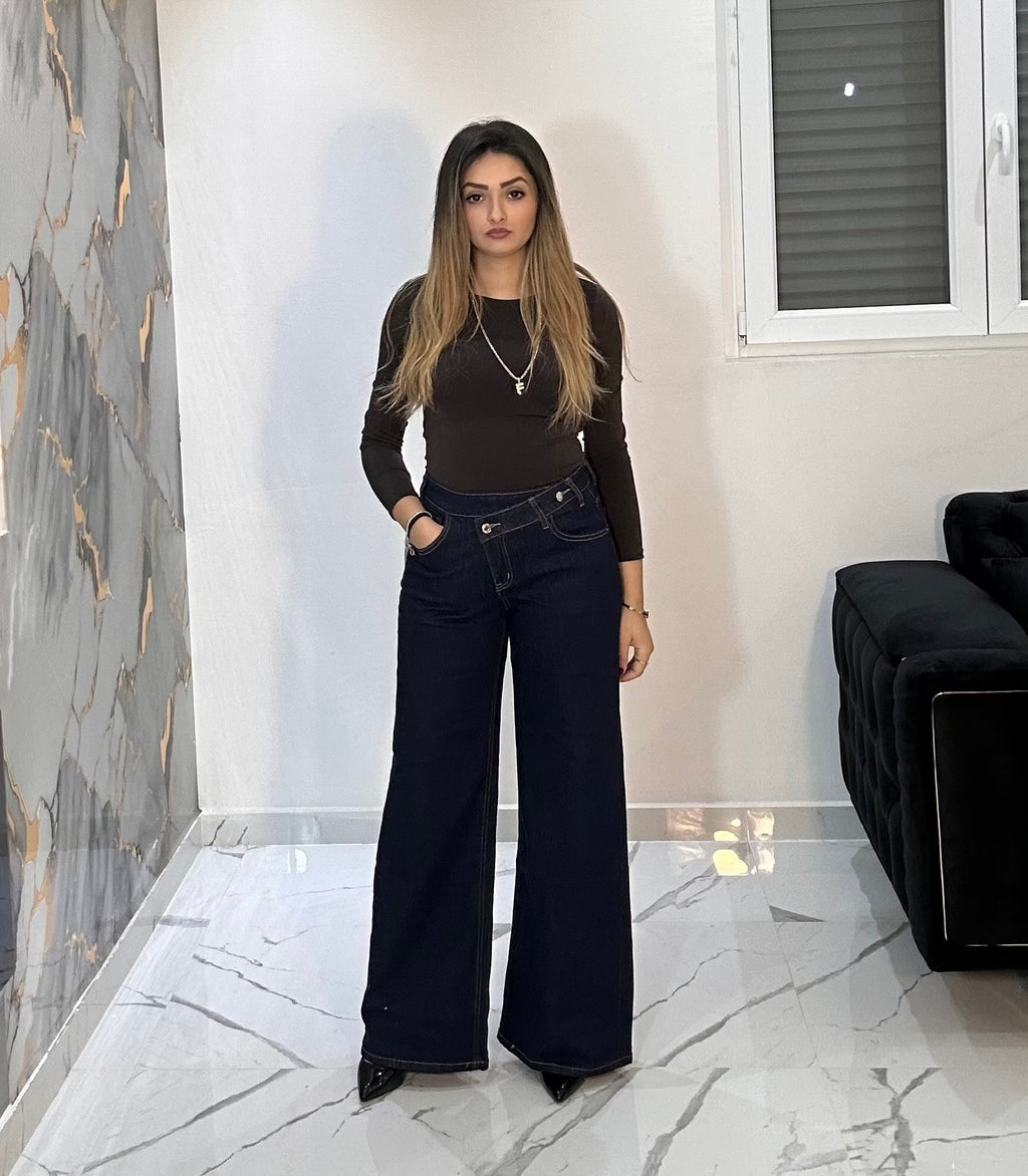 JEANS PALAZZO DARK BLUE